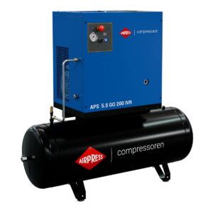 Schraubenkompressor 5.5 PS/4 kW 10 bar 200L 264-468 l/min (APS 5.5 GO 200 IVR Combi)