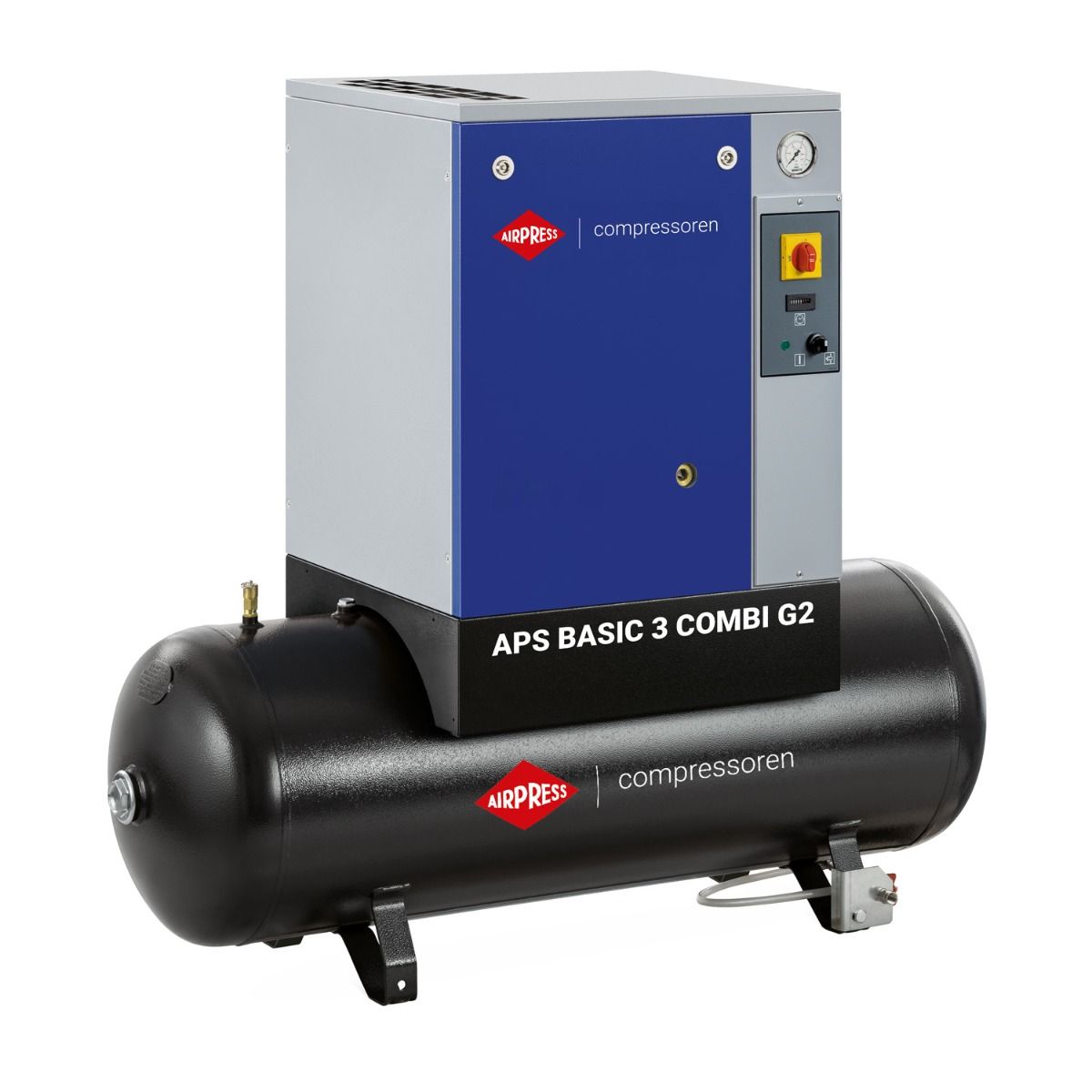 Schraubenkompressor 10 bar – APS 3 Combi G2, 200 l, 2,2 kW
