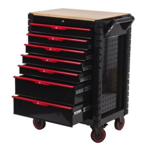 Alternative view of Werkstattwagen 215-teilig – Profi Werkzeugwagen mit 7 Schubladen