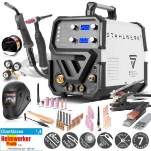 STAHLWERK Kombi Schweißgerät MTM 200 ST 3 in 1 Inverter 200 A WIG MIG