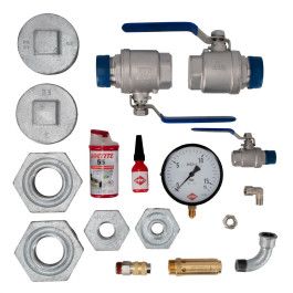 Armaturensatz für 2000-3000L Druckluftbehälter, 3" Anschluss, 16 bar Druckfestigkeit