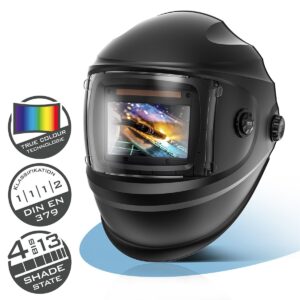 STAHLWERK Automatik-Schweißhelm BULLET 3-in-1 Schweißerhelm | Schweißschild | Schweißmaske mit True-Colour-Echtfarbwiede