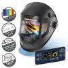 STAHLWERK Automatik-Schweißhelm SPLIT 3-in-1 mit 180° Sichtfeld, LCD-Farbdisplay, True-Colour-Echtfarbwiedergabe, Jobspe