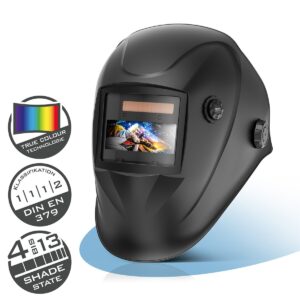 STAHLWERK Automatik-Schweißhelm WORKER 3-in-1 Schweißerhelm | Schweißschild | Schweißmaske mit True-Colour-Echtfarbwiede