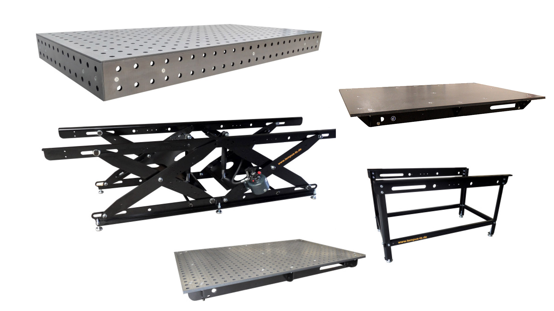 Temputec SST 80/16 S Ø28 ST52 – 3D-Lochtisch Standardraster | 1400×900 mm