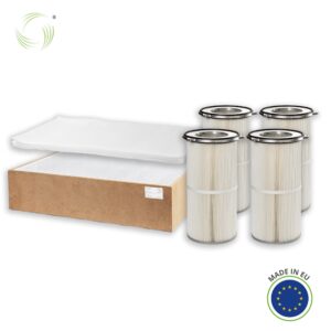Filterset kompatibel mit NOVUS / IVAT Airtower FT 5.000 (3x Ausblasmatten #F0340037 + 1x Polizeifilter #F0340017 + 4x Filterpatronen #P0320004)